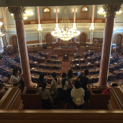 Inside the capitol building